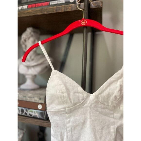 Superdown Rocky Denim Spaghetti Strap Bodysuit White Womens Size XS - Picture 7 of 13